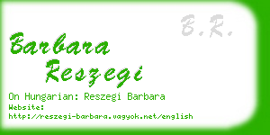 barbara reszegi business card